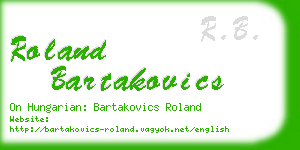 roland bartakovics business card